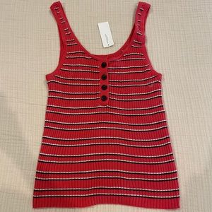 American Eagle Outfitters knit red stripe tank NWT